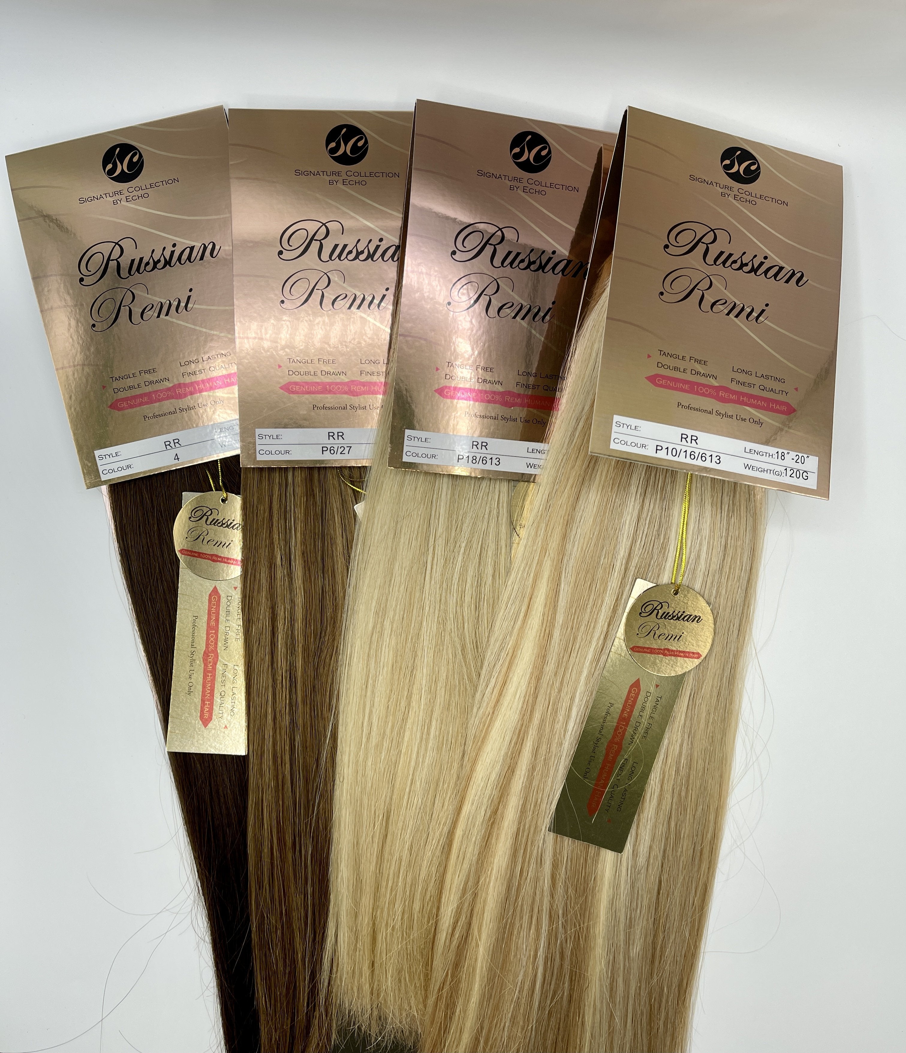 Russian Remy Signature Collection By Echo Weft - 16-18” Inch-The Cosmetologist beauty salon hull selling hair extensions
